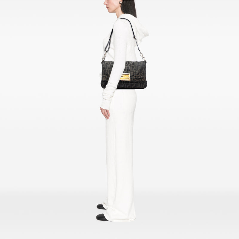 Large Zucca Canvas Mia Flap Shoulder Bag - Image 7