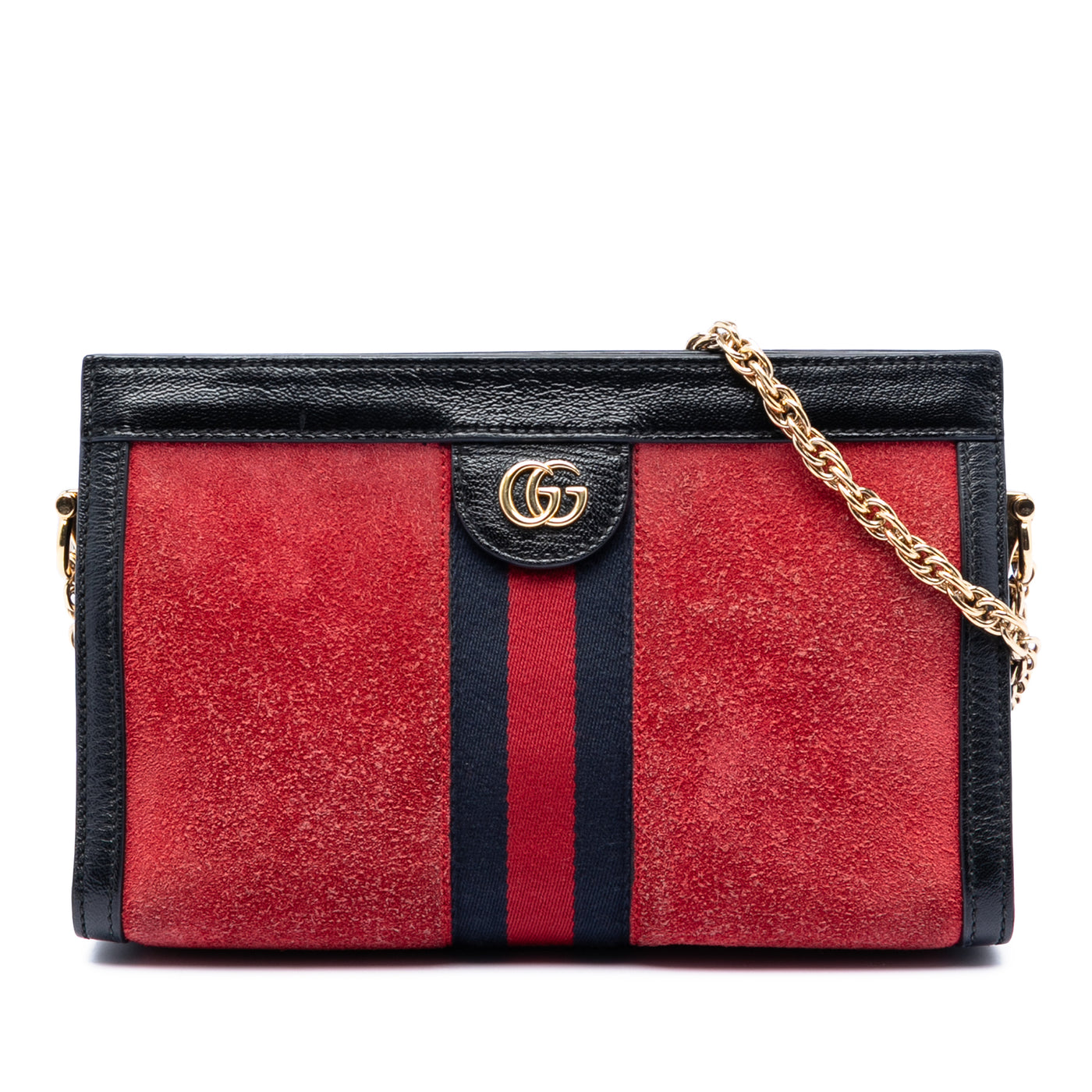 Small Suede Web Ophidia Chain Crossbody - Image 1