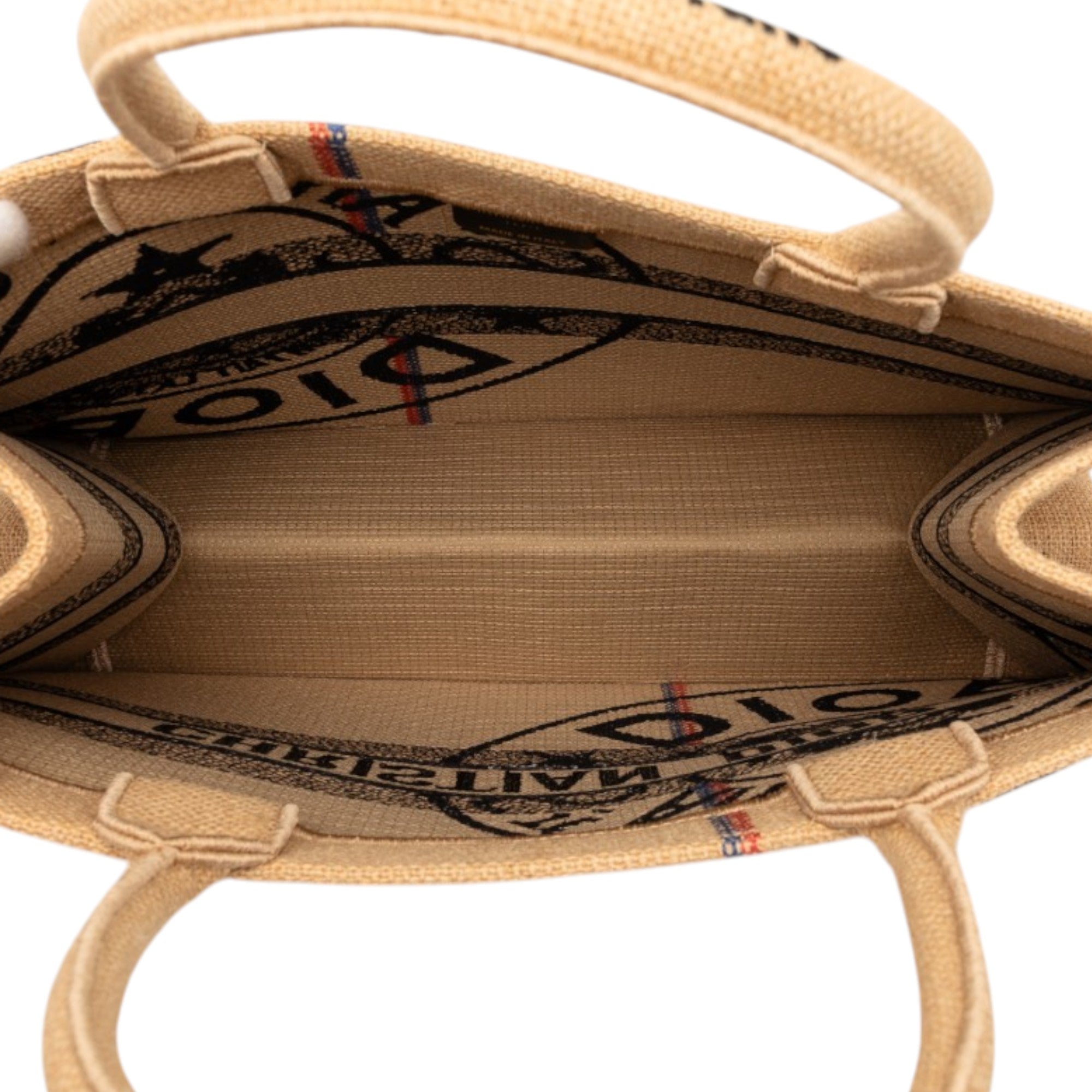 Medium Jute Embroidered Book Tote - Image 4