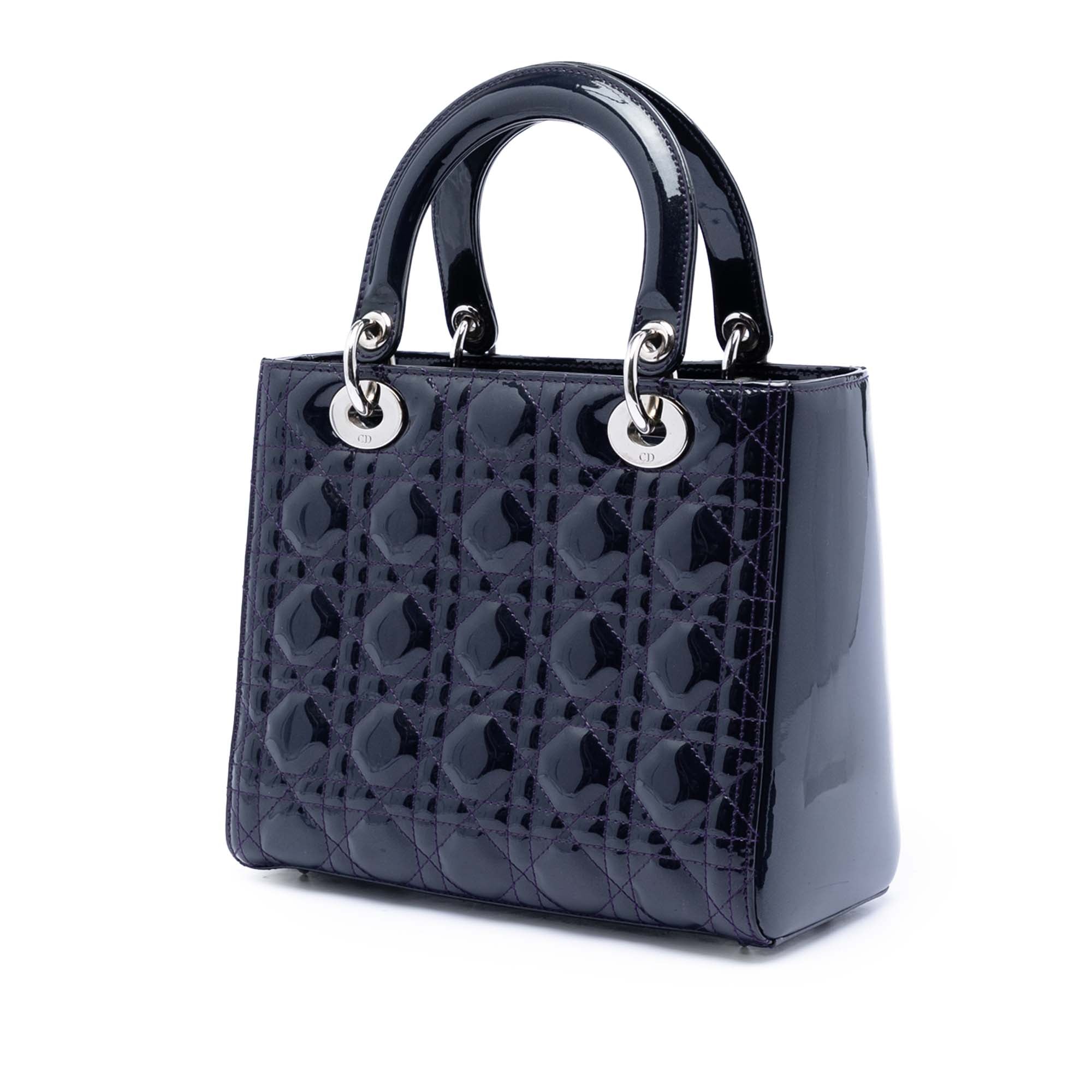 Medium Patent Cannage Lady Dior - Image 2
