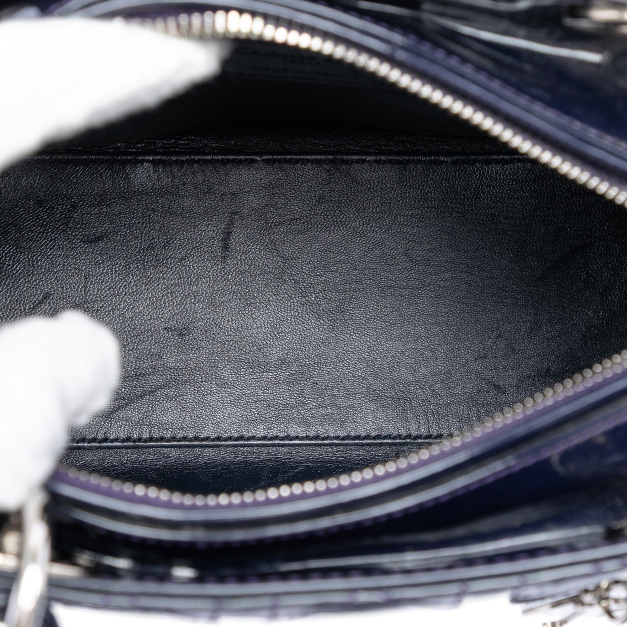 Medium Patent Cannage Lady Dior - Image 4