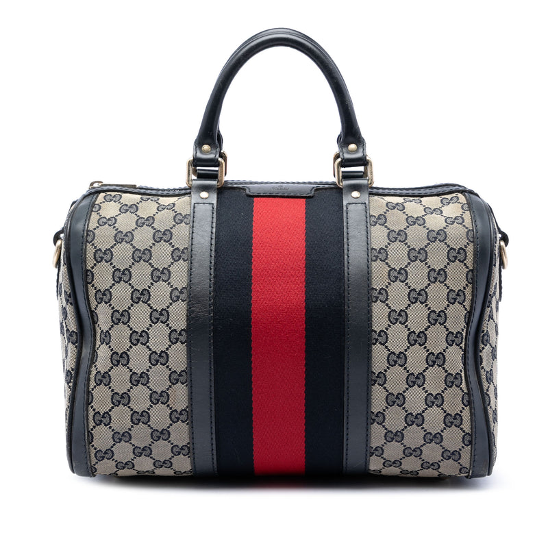 Medium GG Canvas Web Joy Boston Bag