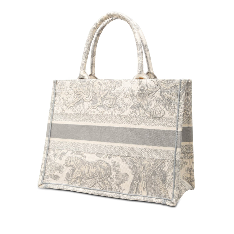 Medium Canvas Embroidered Dioriviera Toile De Jouy Book Tote - Image 2