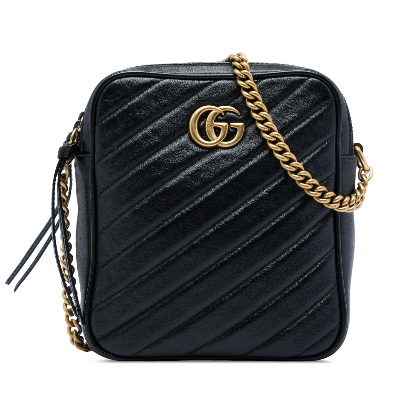 GG Marmont Matelasse Leather Double Zip Crossbody - Image 1