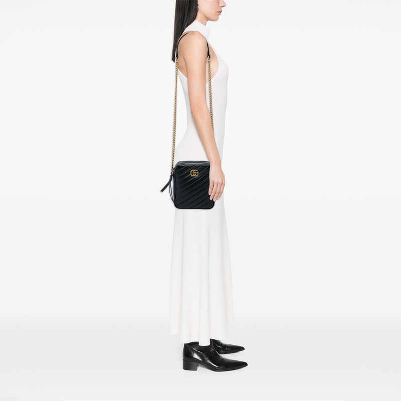 GG Marmont Matelasse Leather Double Zip Crossbody - Image 5