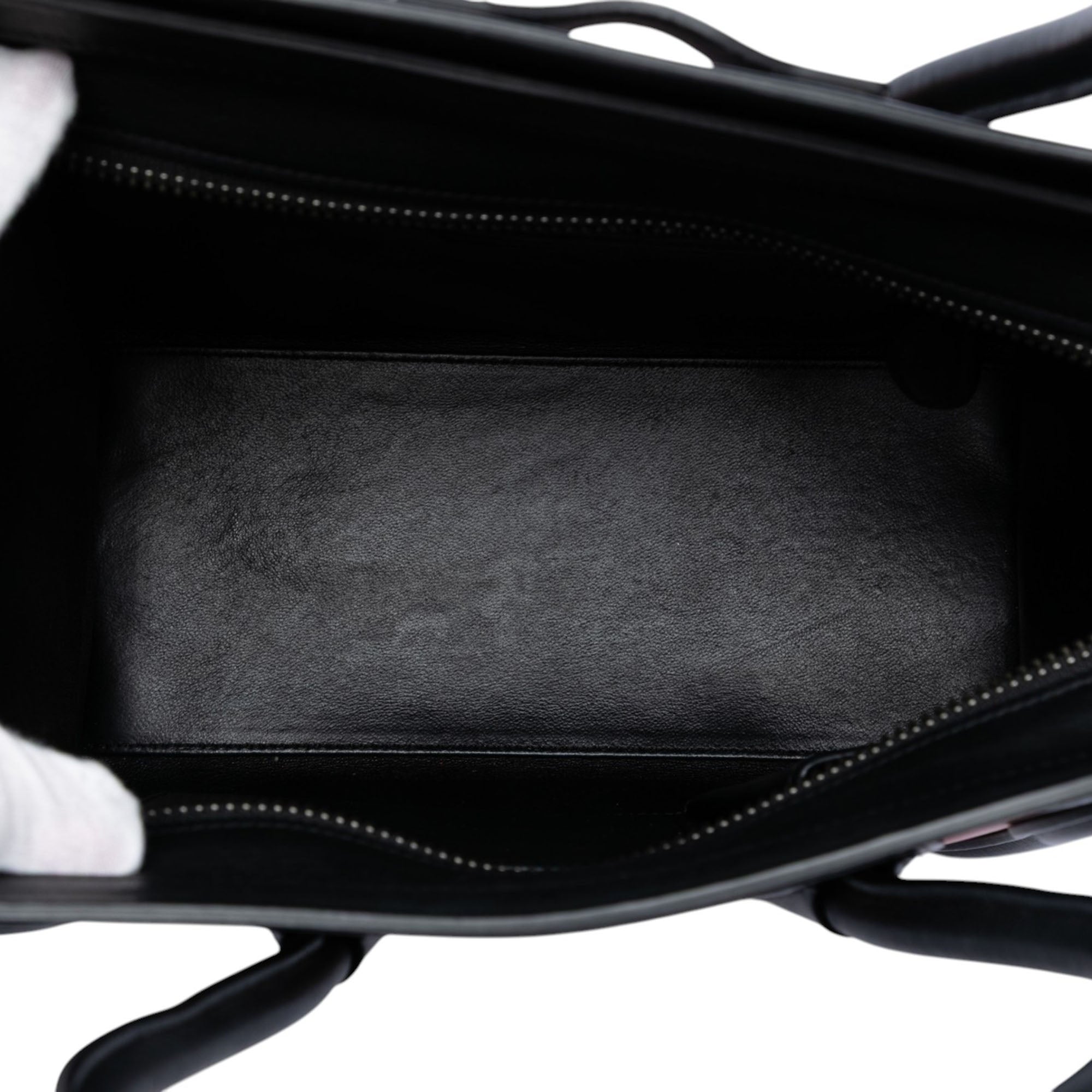 Micro Tricolor Leather Luggage Tote - Image 4