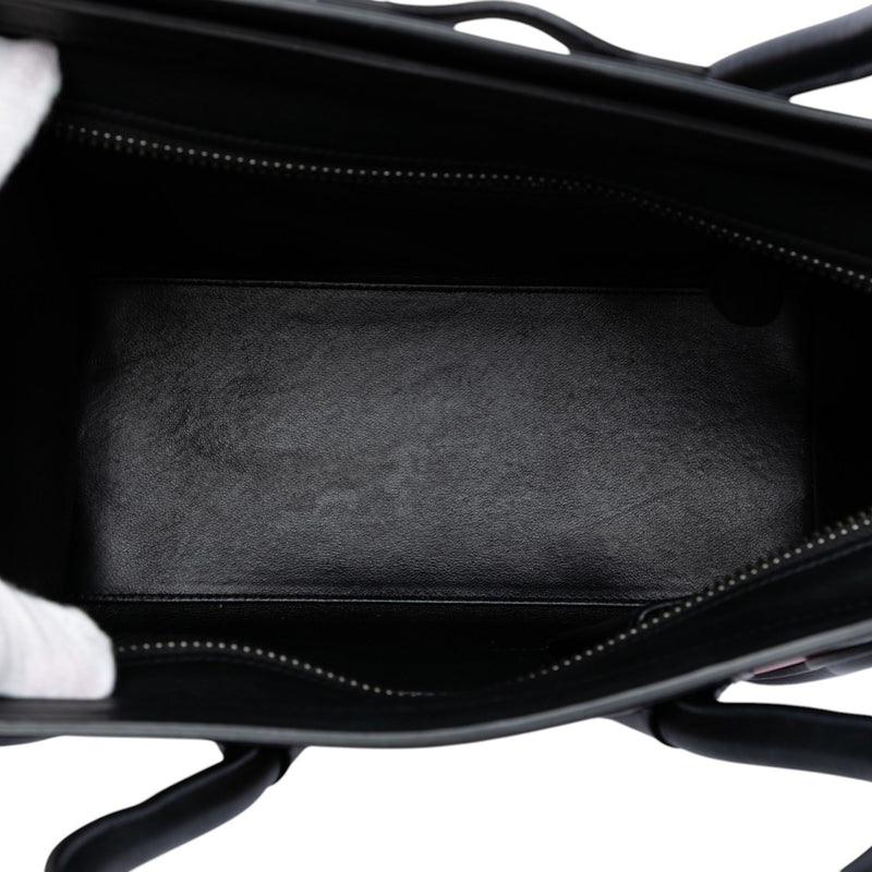 Micro Tricolor Leather Luggage Tote - Image 4