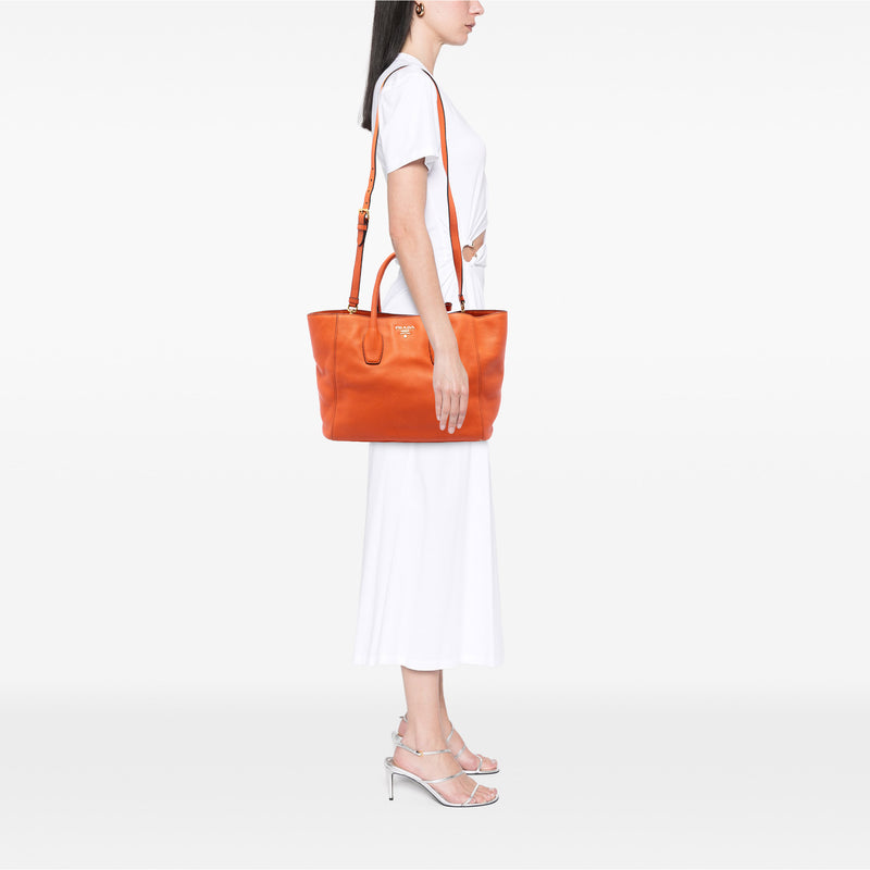 Vitello Daino Open Convertible Tote - Image 6