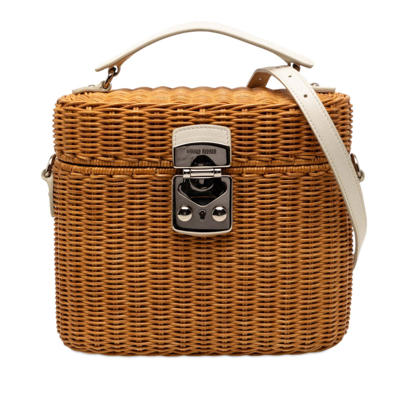 Wicker Top Handle Bag - Image 1