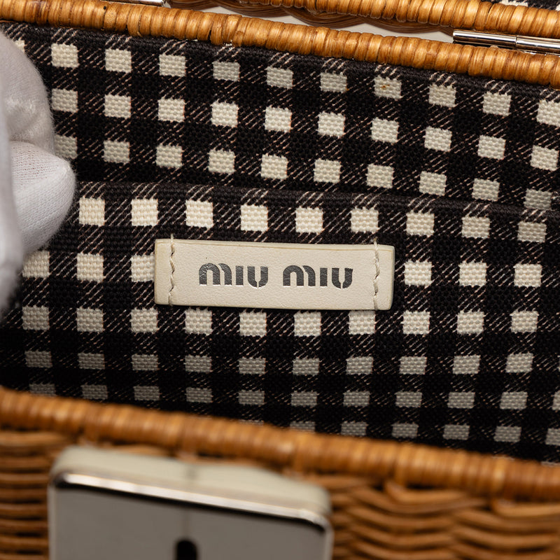 Wicker Top Handle Bag - Image 5
