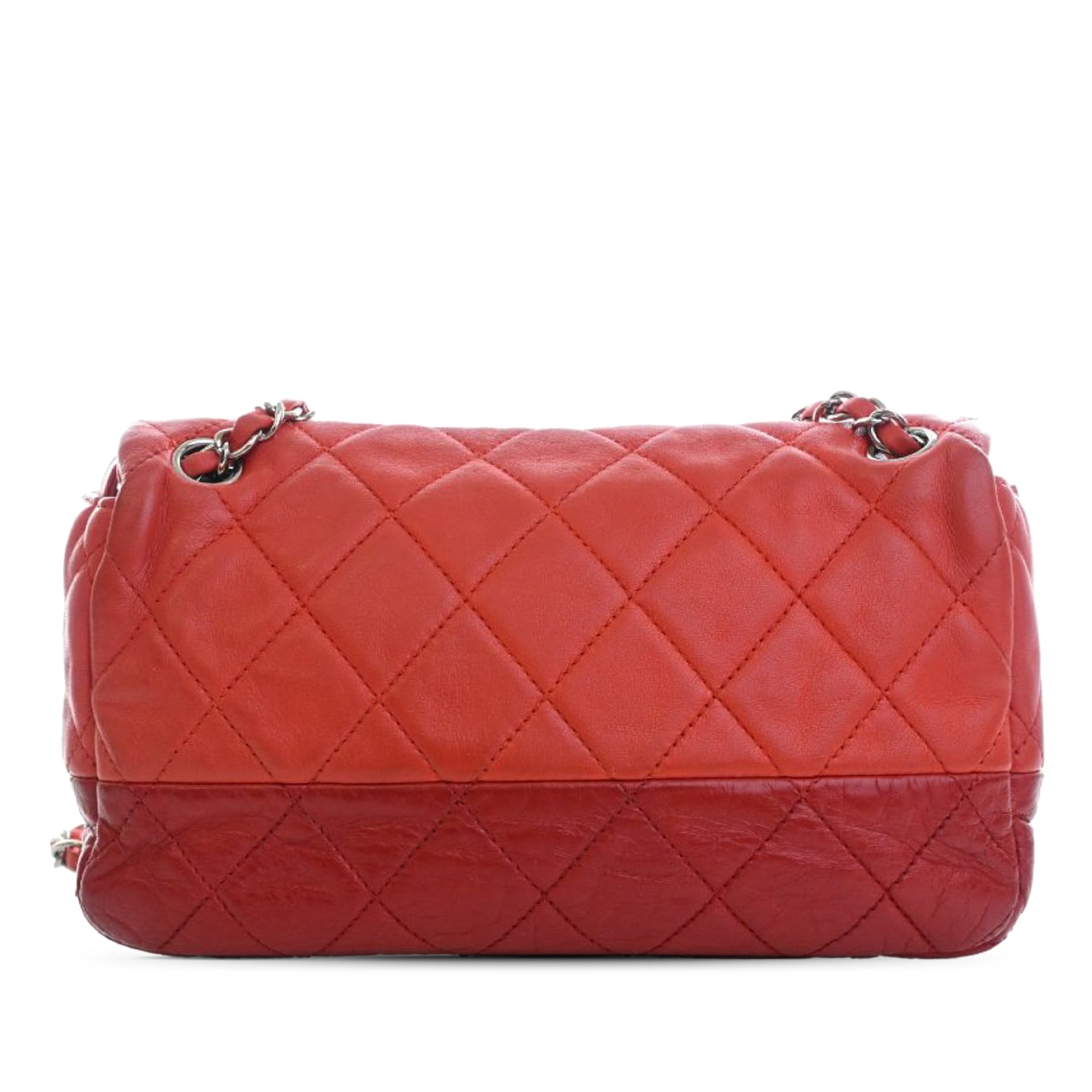 Medium Bicolor Lambskin and Calfskin CC Chain Flap - Image 2