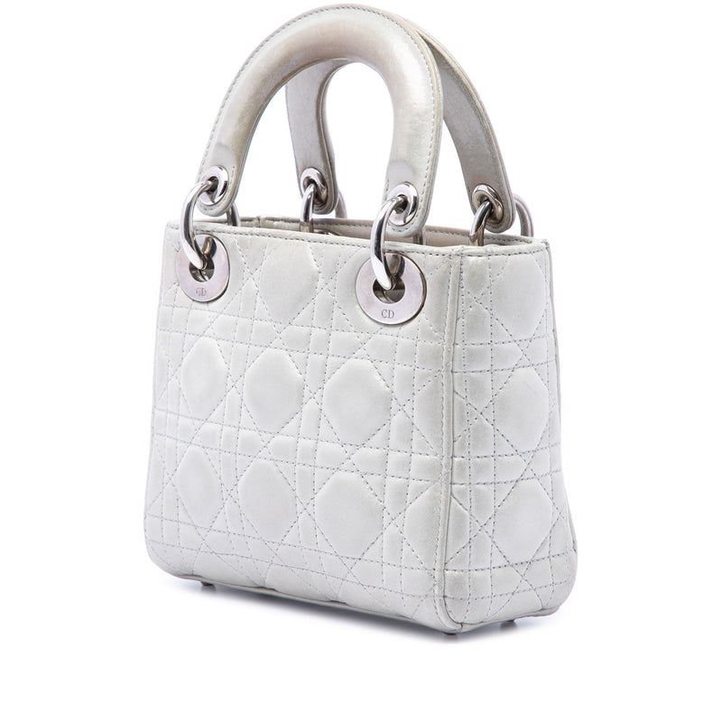 Mini Iridescent Lambskin Cannage Lady Dior - Image 2