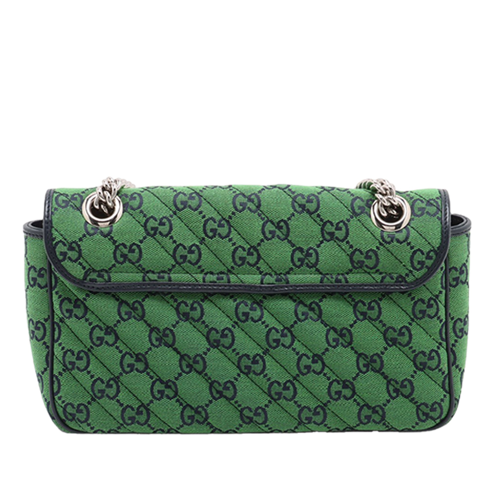 Medium GG Marmont Matelasse Diagonal GG Canvas Shoulder Bag - Image 2