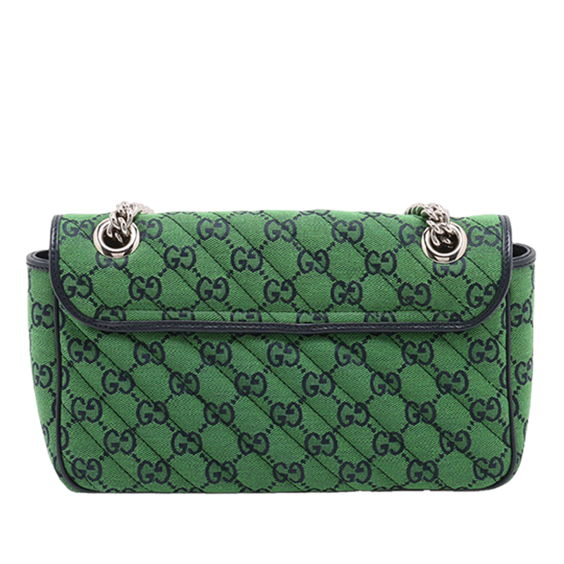 Medium GG Marmont Matelasse Diagonal GG Canvas Shoulder Bag - Image 2