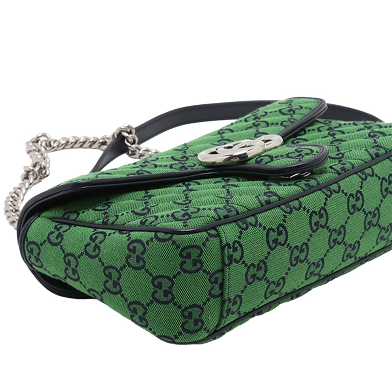 Medium GG Marmont Matelasse Diagonal GG Canvas Shoulder Bag - Image 7