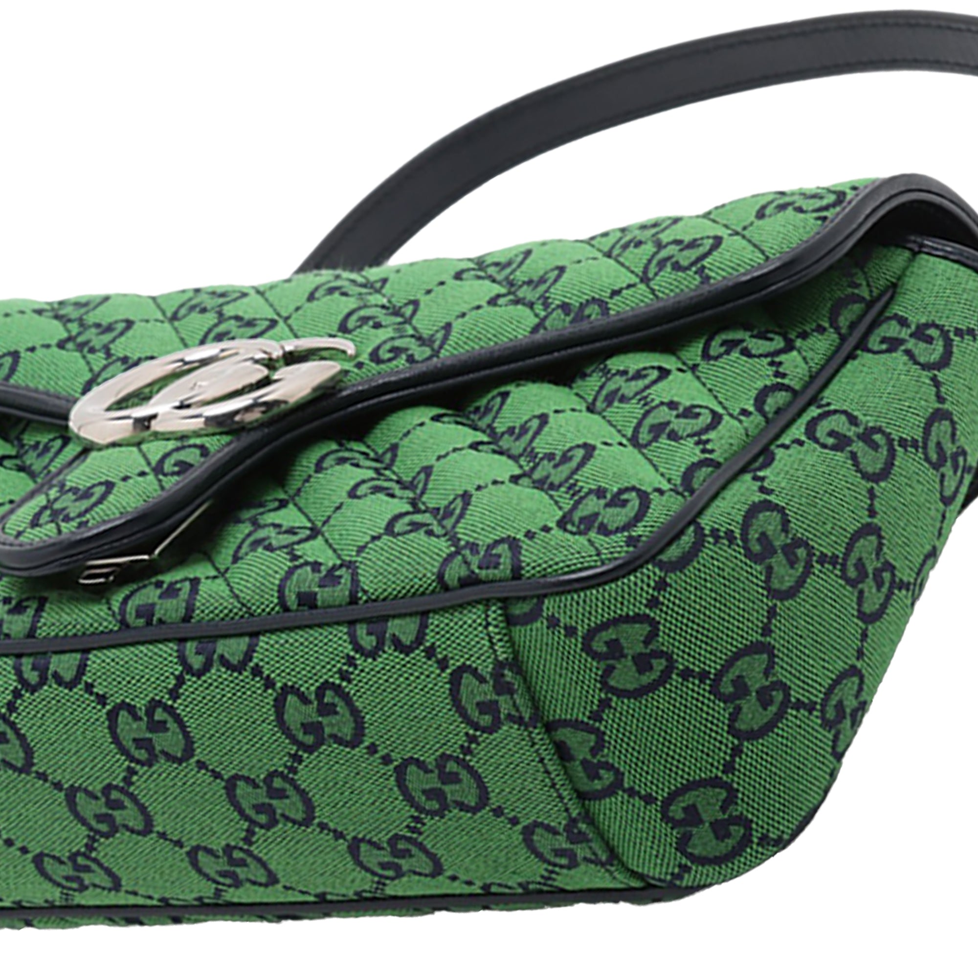 Medium GG Marmont Matelasse Diagonal GG Canvas Shoulder Bag - Image 8