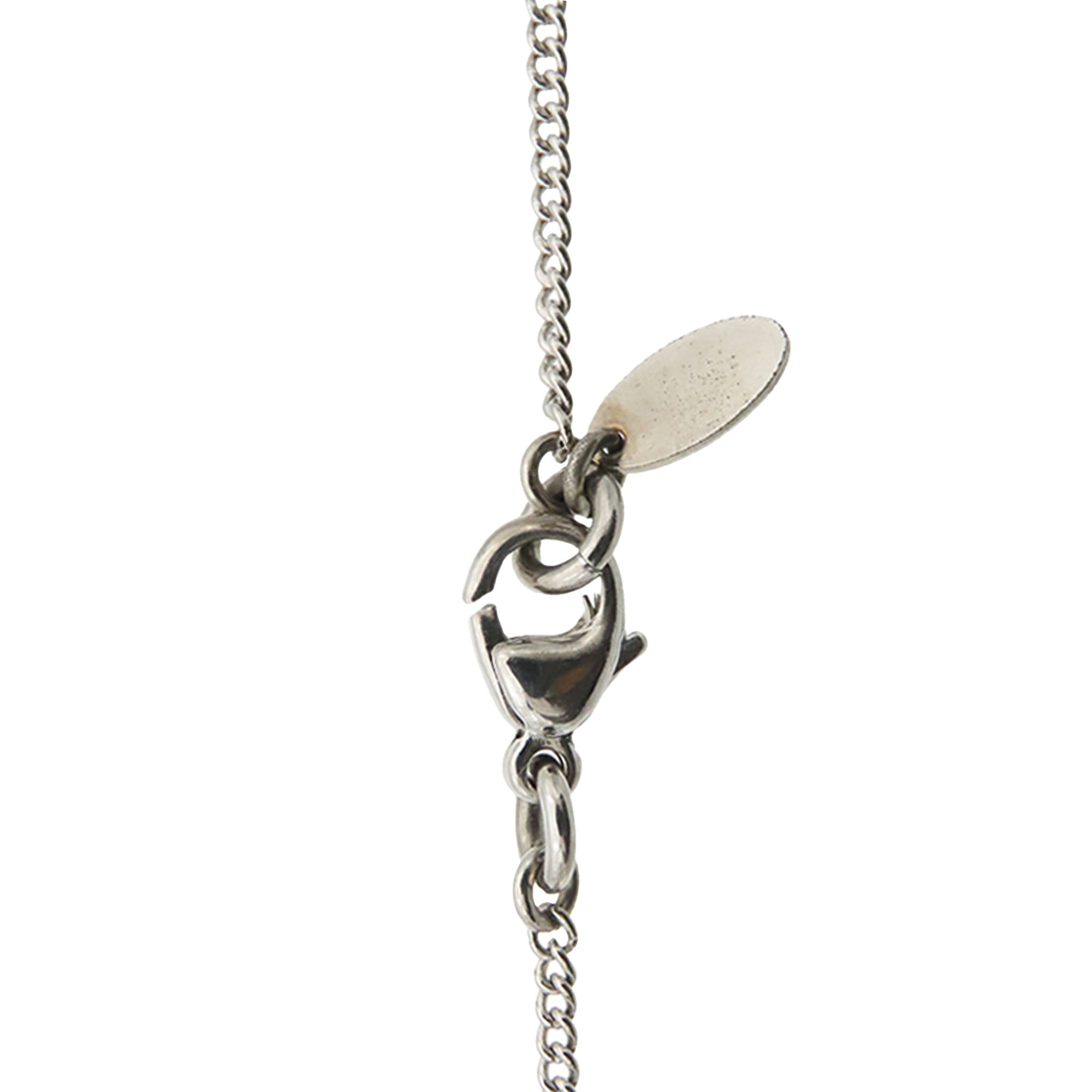 Silver Plated CC Rhinestone Pendant Necklace - Image 6