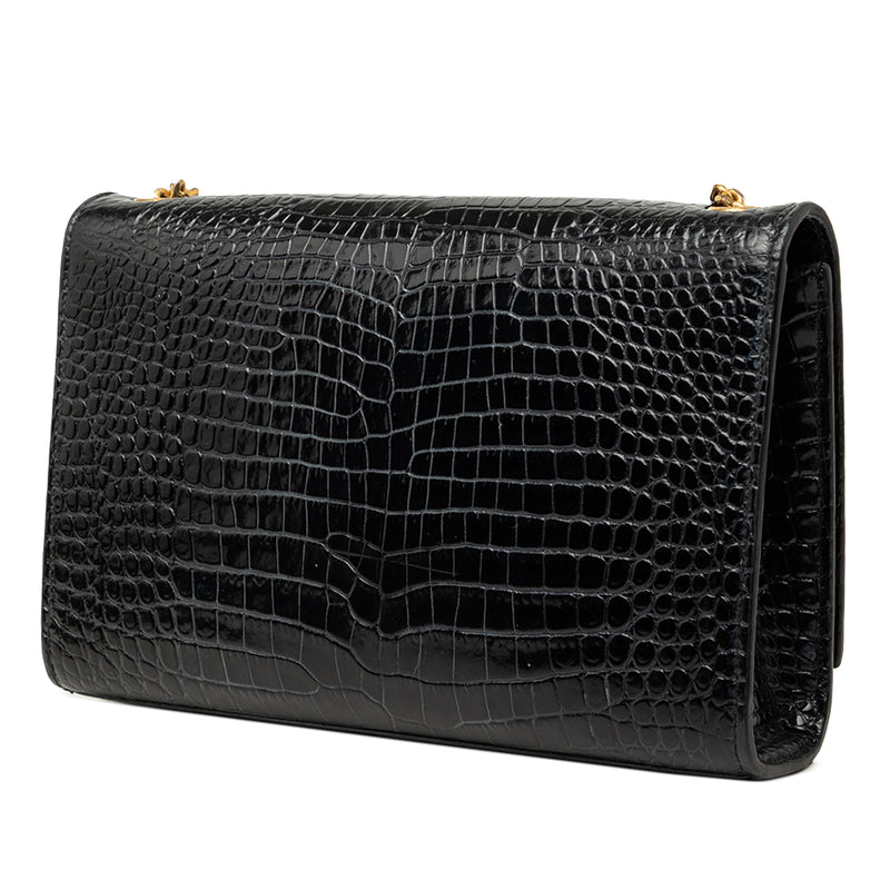 Medium Croc Embossed Patent Monogram Kate Tassel Crossbody - Image 2
