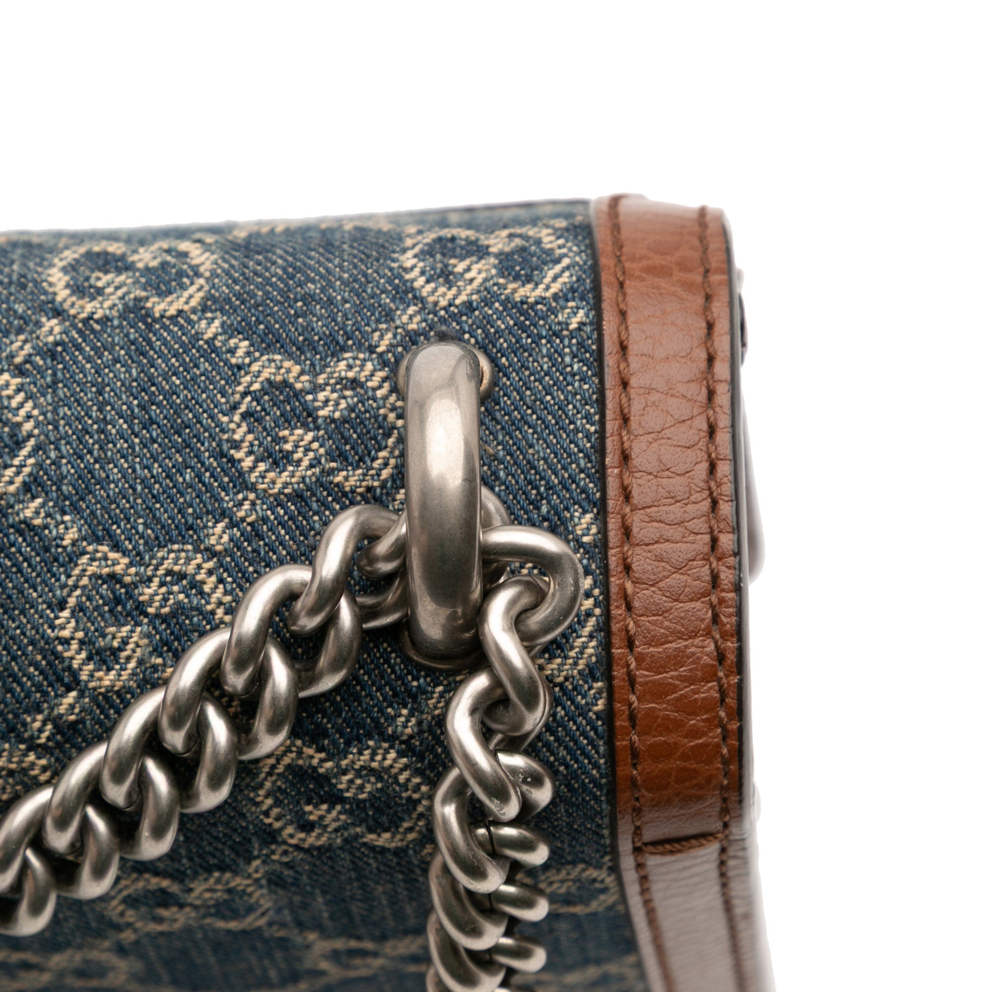 Medium GG Denim Dionysus Shoulder Bag - Image 9