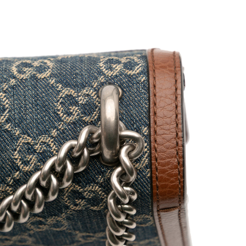 Medium GG Denim Dionysus Shoulder Bag - Image 9