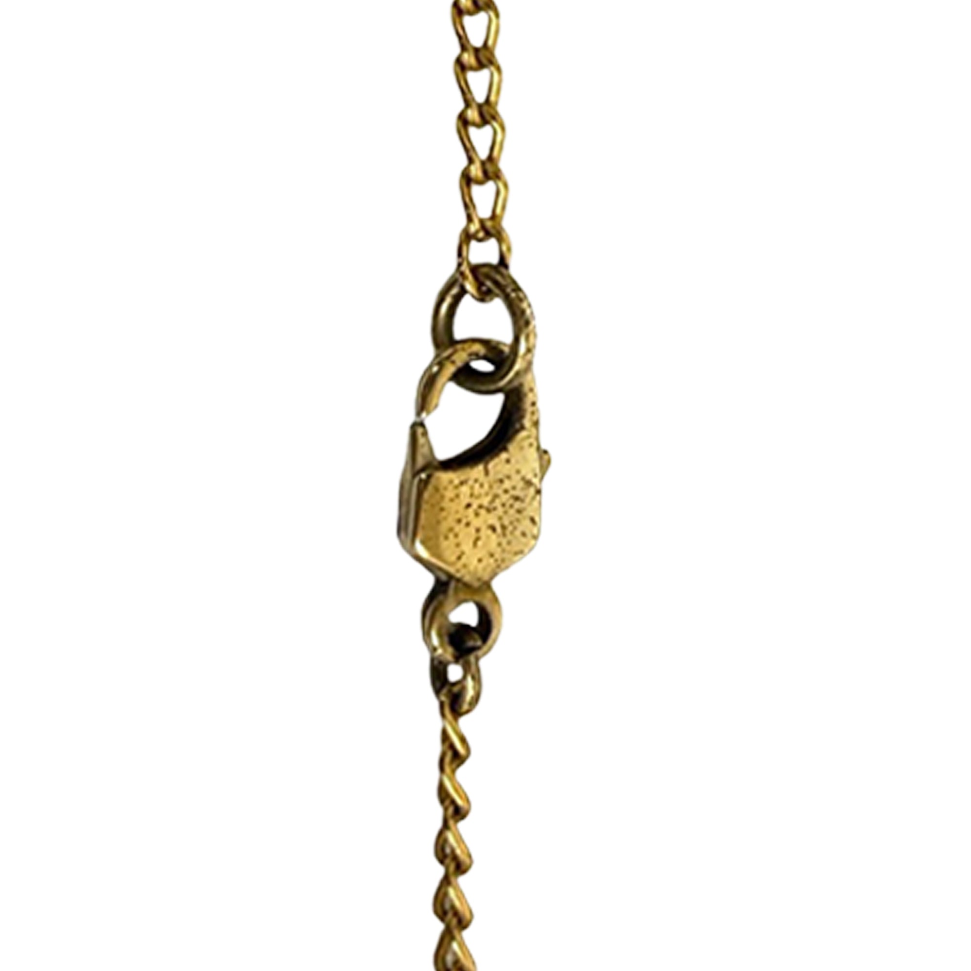 Gold Plated Enamel CC Heart Pendant Necklace - Image 5