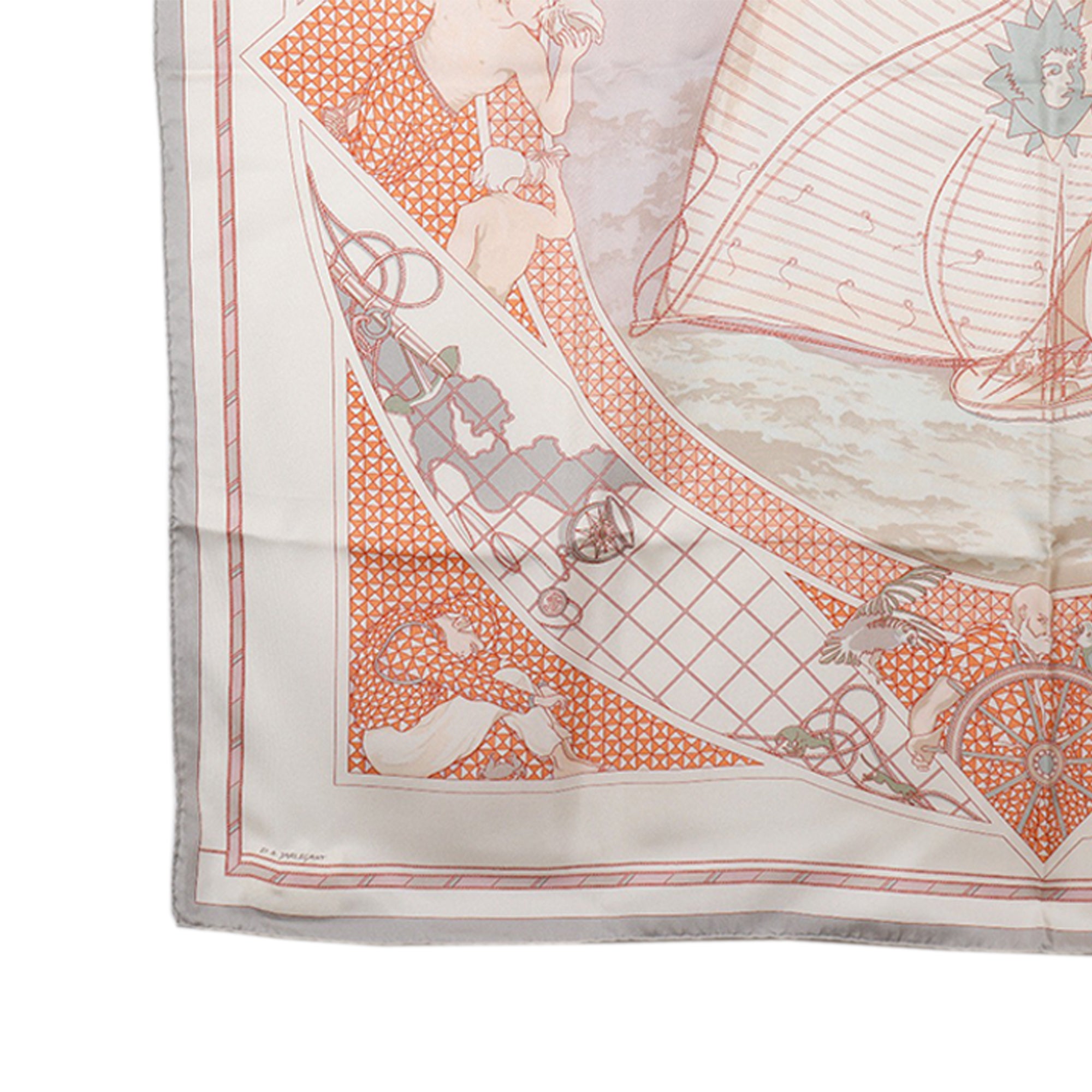 Voyage Au Long Cours Silk Scarf 90 - Image 5