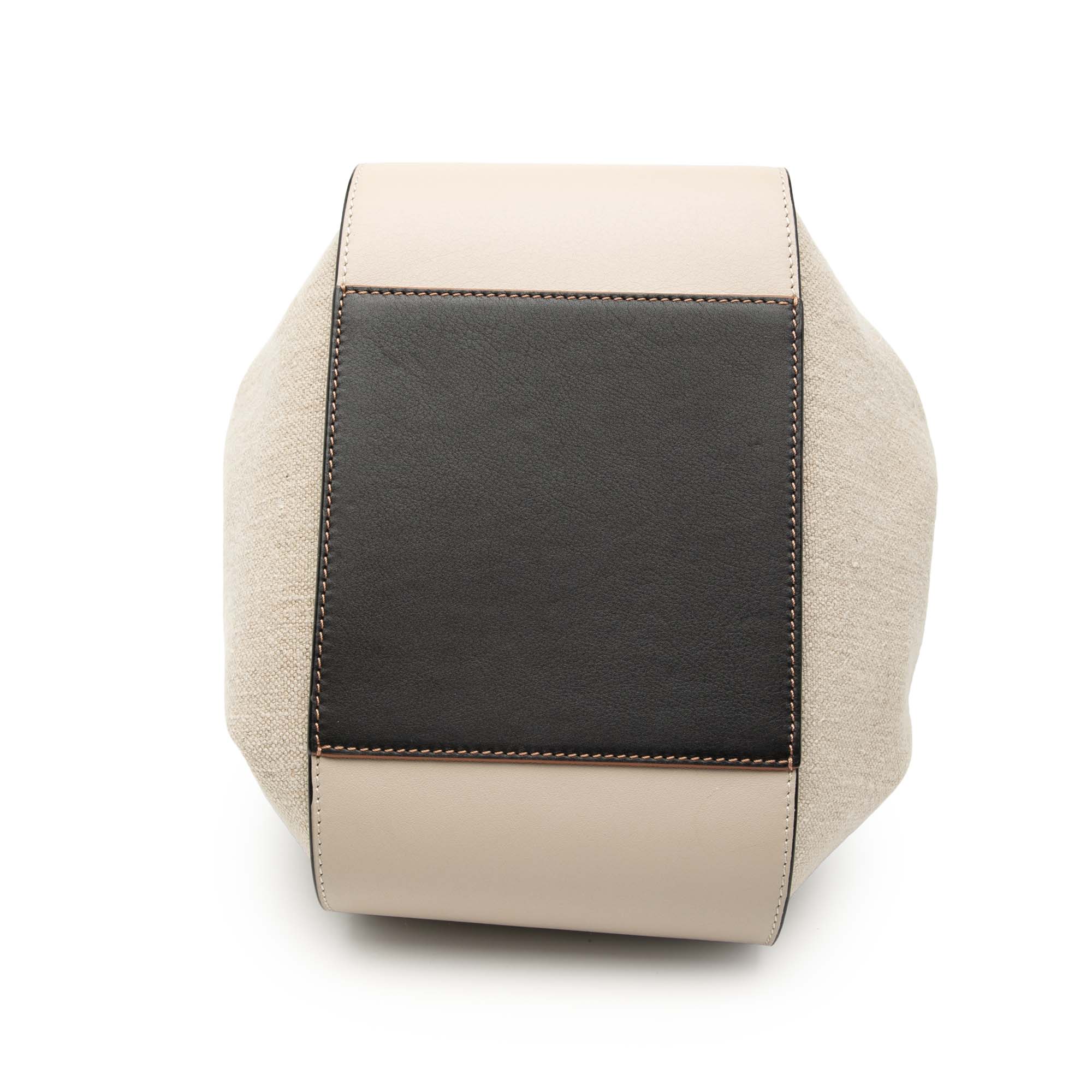 Small Leather and Canvas Hammock Bag - Image 3