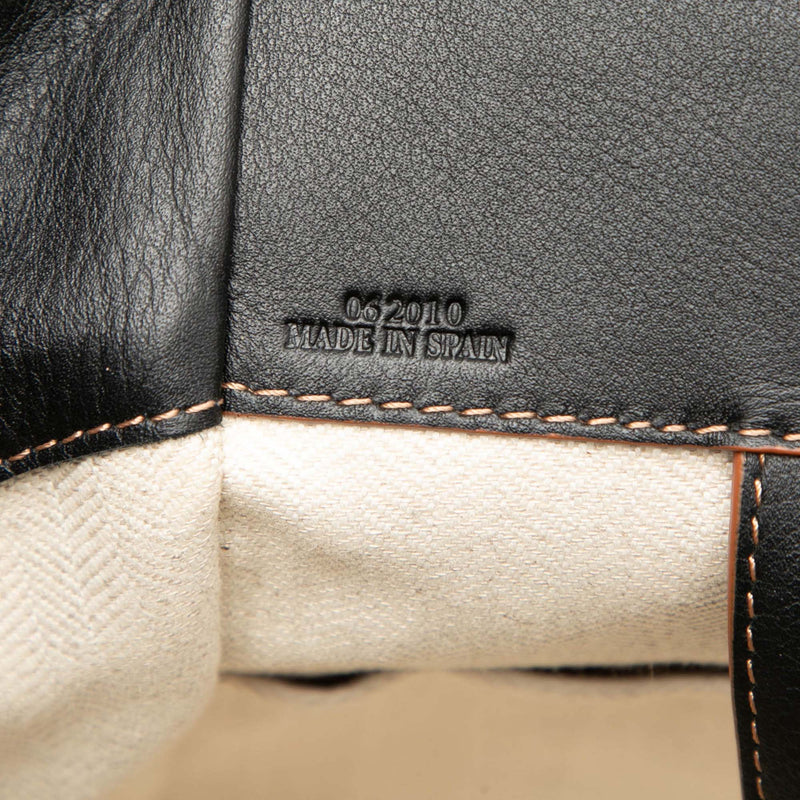 Small Leather and Canvas Hammock Bag - Image 6