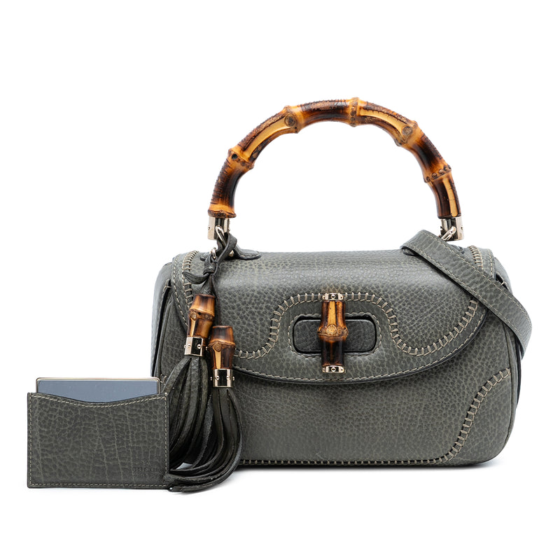 Medium Calfskin New Bamboo Top Handle Bag - Image 8
