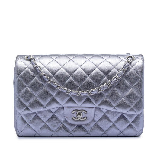 Jumbo Classic Metallic Lambskin Double Flap - Image 1