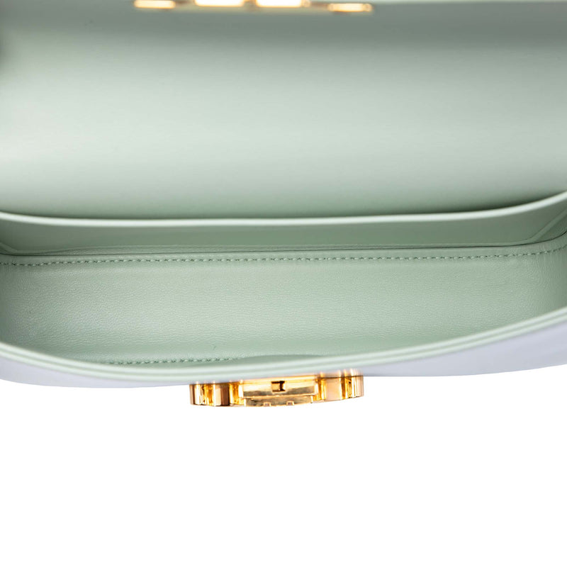 Shiny Calfskin Triomphe Claude Chain Shoulder Bag - Image 4