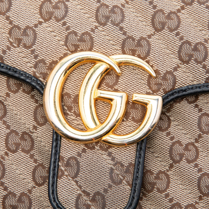 Medium GG Marmont Matelasse Diagonal GG Canvas Shoulder Bag - Image 5