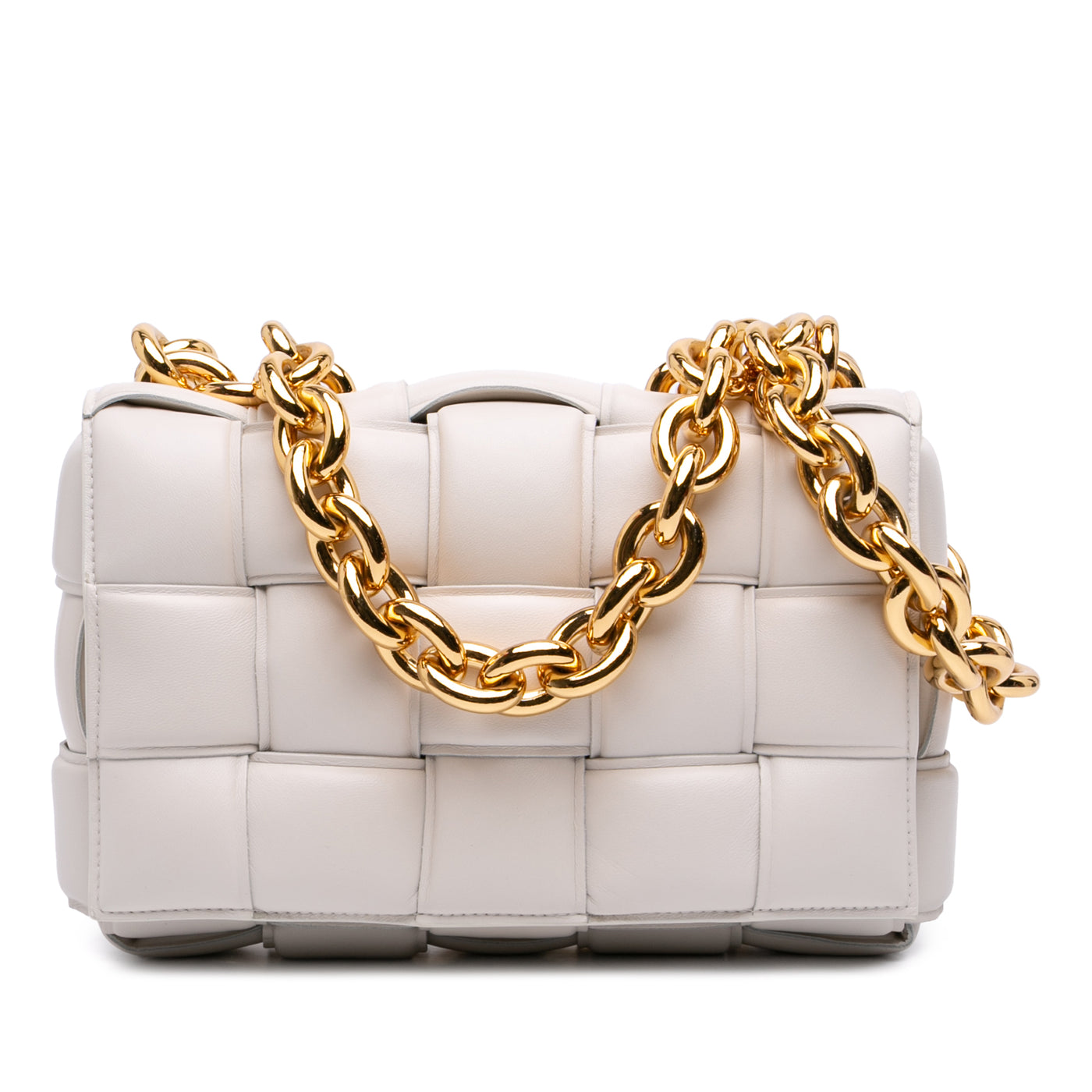 Nappa Intrecciato Padded Chain Cassette Satchel - Image 1