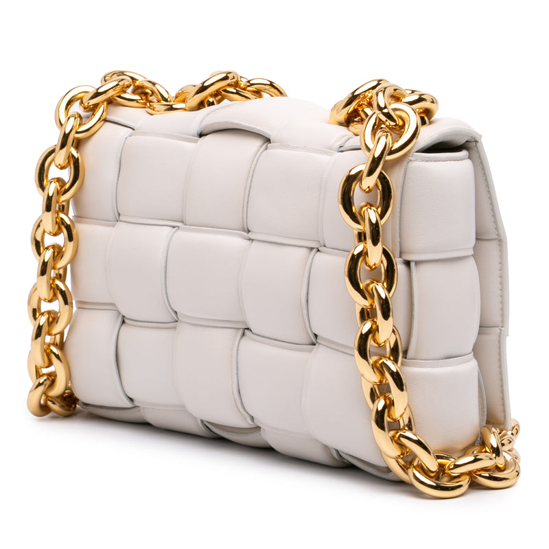 Nappa Intrecciato Padded Chain Cassette Satchel - Image 2