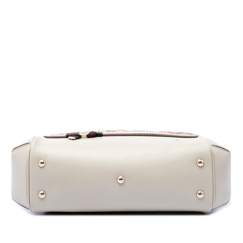 GG Canvas Web Mayfair Satchel - Image 3