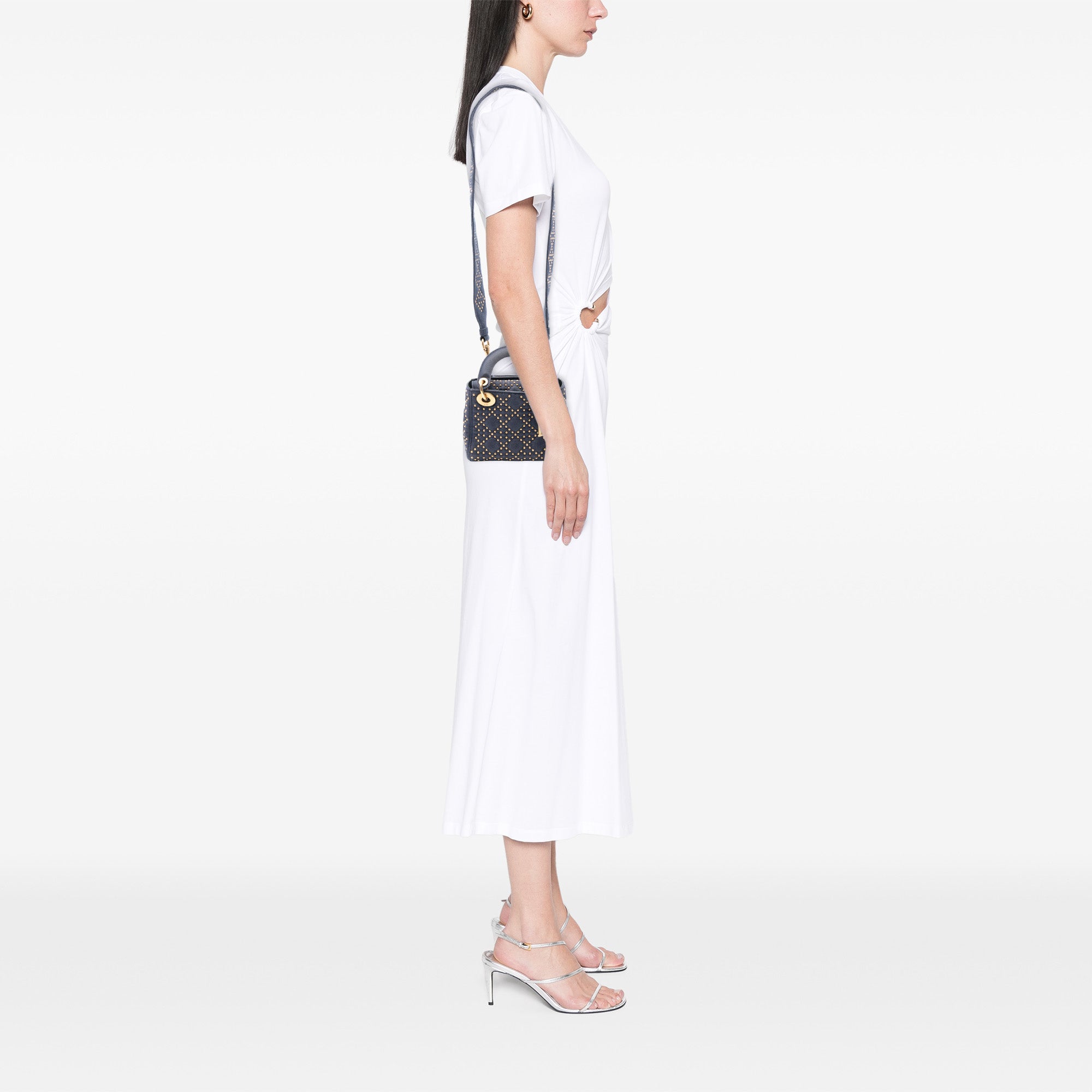 Mini Denim Cannage Studded Supple Lady Dior - Image 7