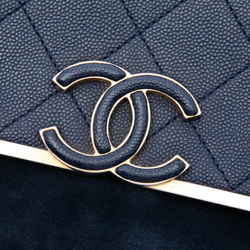 CC Stitched Caviar and Suede Lady Coco Flap - Image 5
