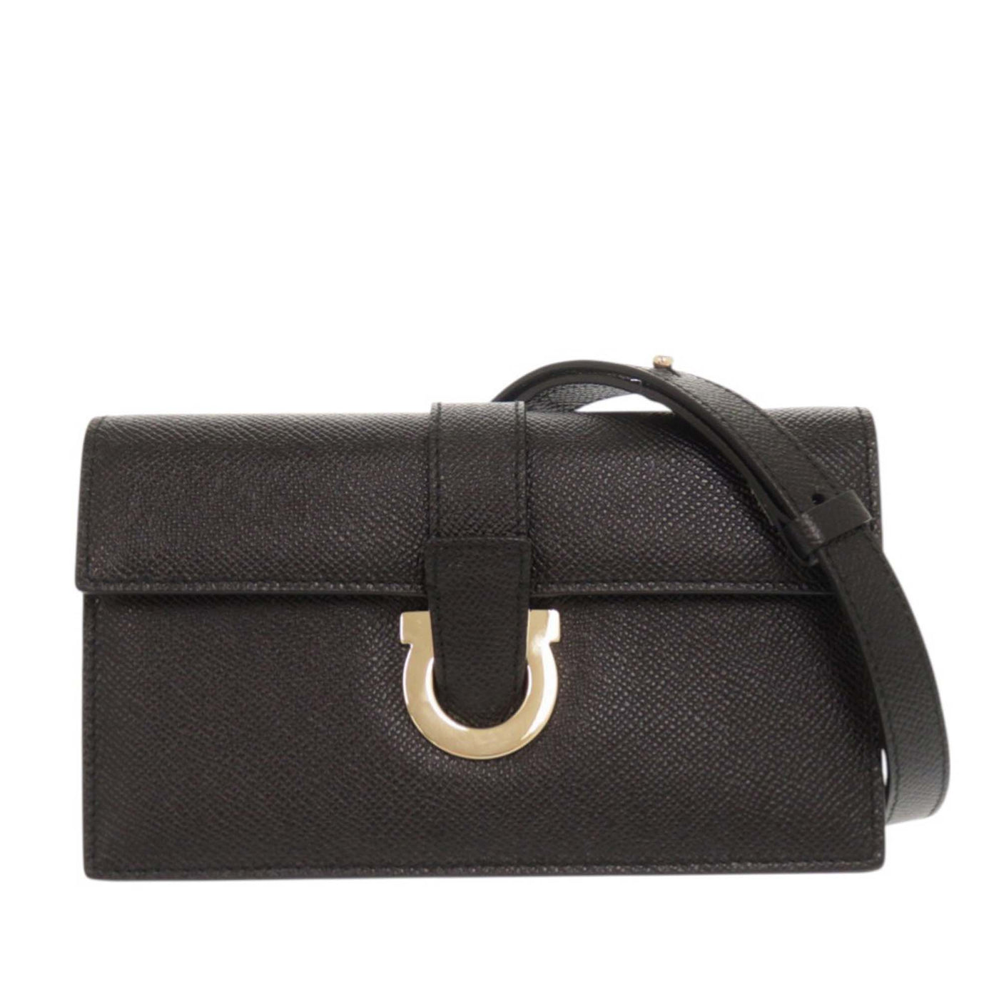 Grained Calfskin Gancini Crossbody - Image 1