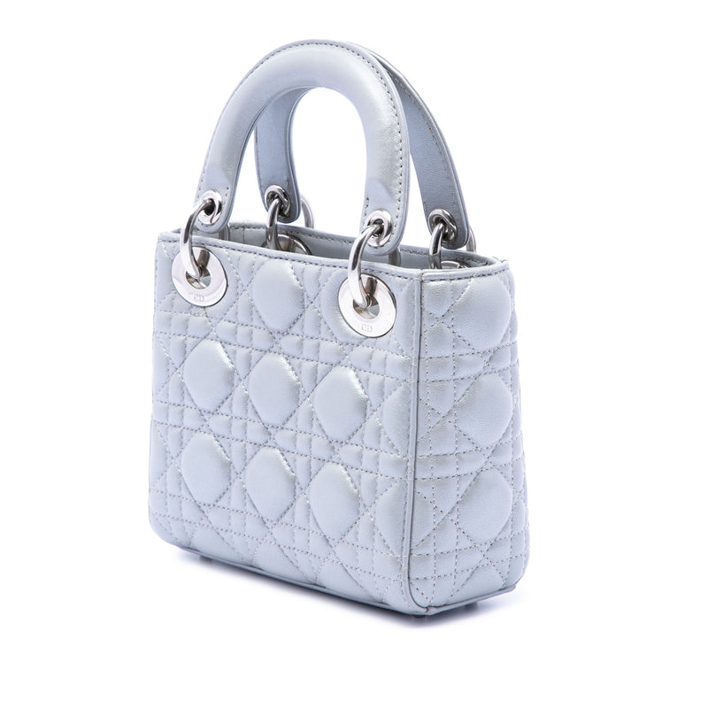 Mini Iridescent Lambskin Cannage Lady Dior - Image 2