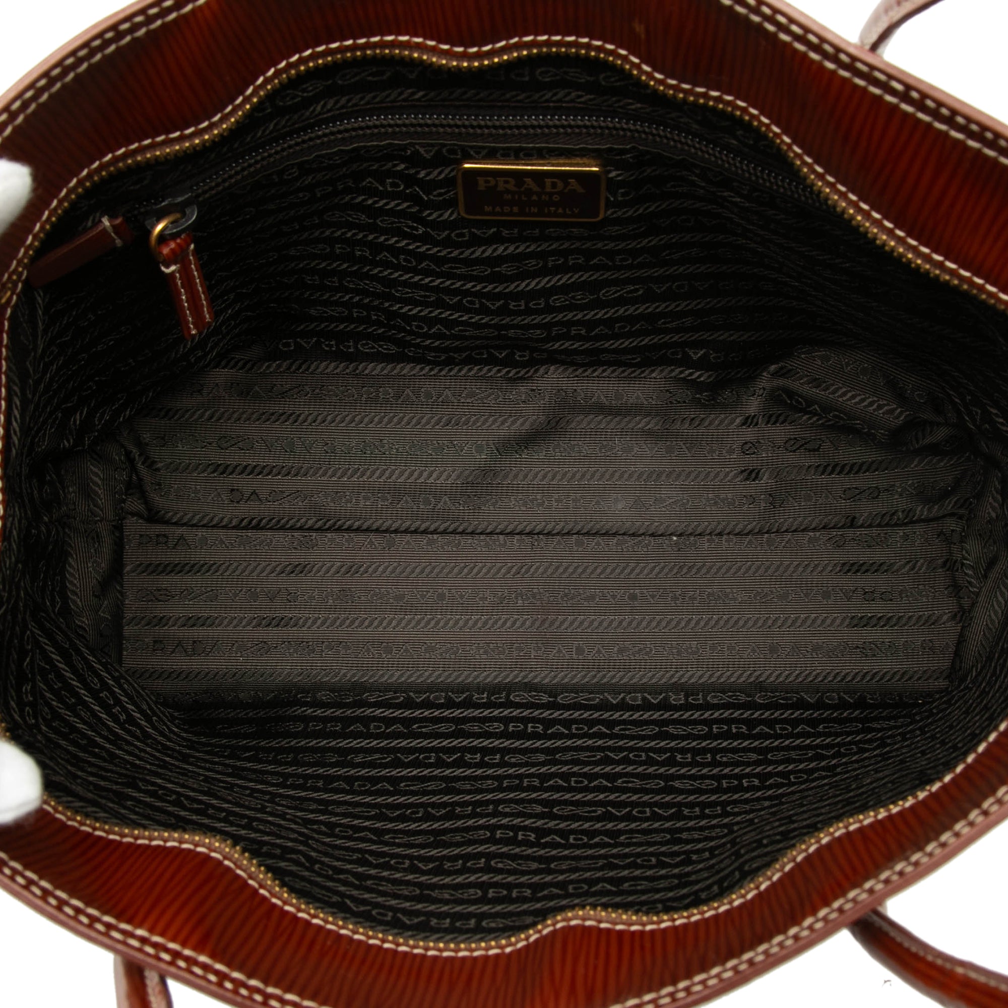 Textured Patent St Grana Paglia Tote - Image 4