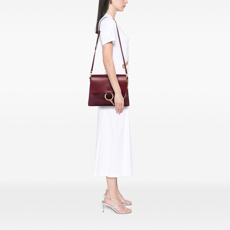 Medium Leather Faye Shoulder Bag - Image 6