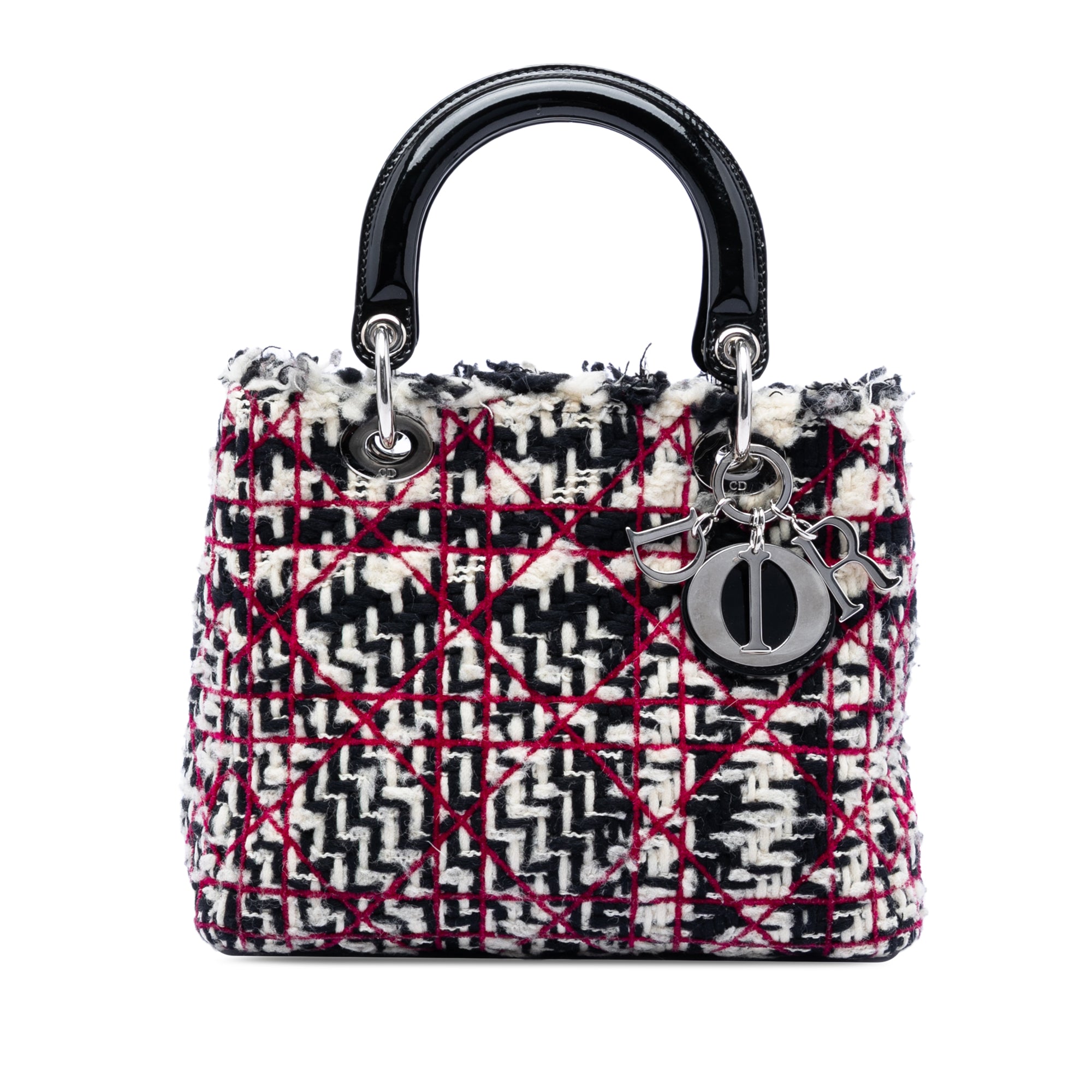 Medium Tweed Cannage Fringe Lady Dior - Image 1