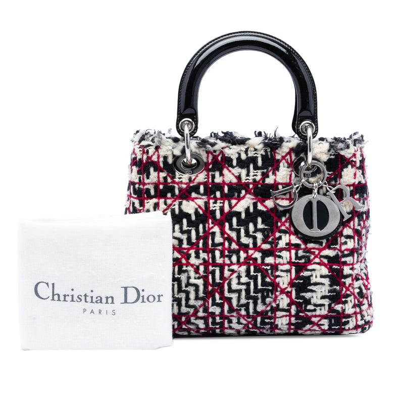 Medium Tweed Cannage Fringe Lady Dior - Image 8