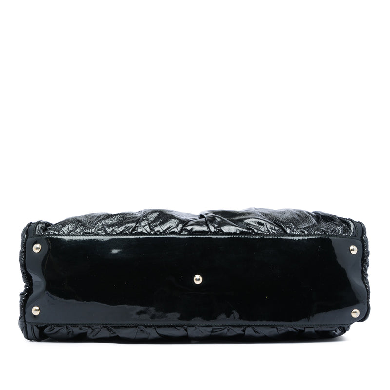 Patent Abbey D Ring Shoulder Bag - Image 3