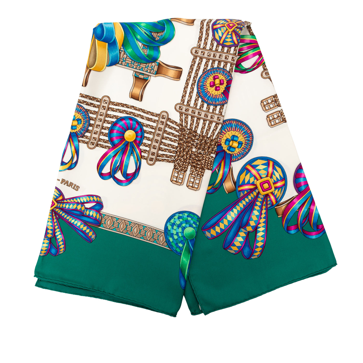 Les Rubans du Cheval Silk Scarf 90 - Image 1