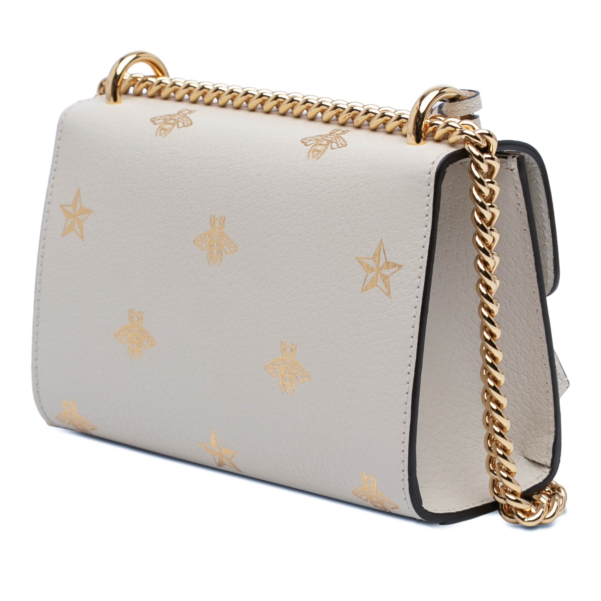 Small Leather Bee Star Padlock Crossbody - Image 2