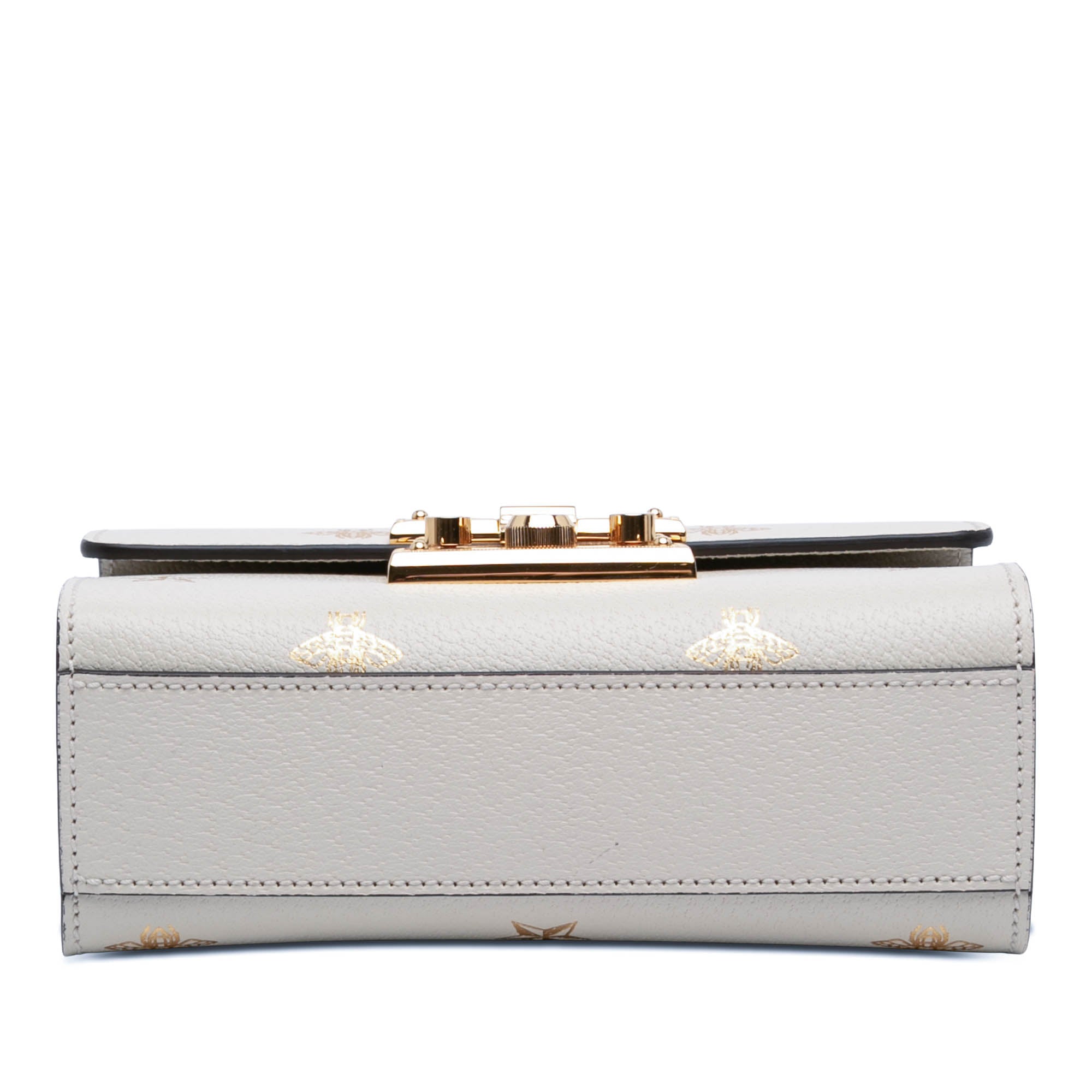 Small Leather Bee Star Padlock Crossbody - Image 3