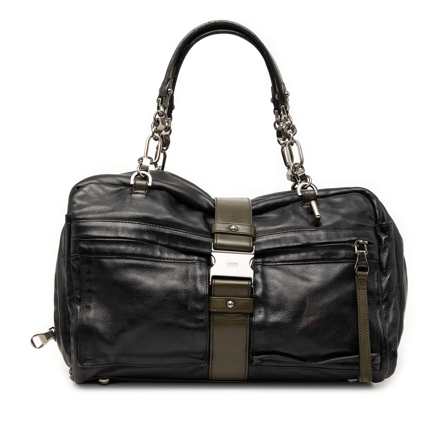 Bicolor Leather Laura 33 Handbag - Image 1