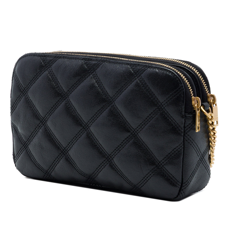 Mini Quilted Lambskin Becky Double Zip Crossbody - Image 2