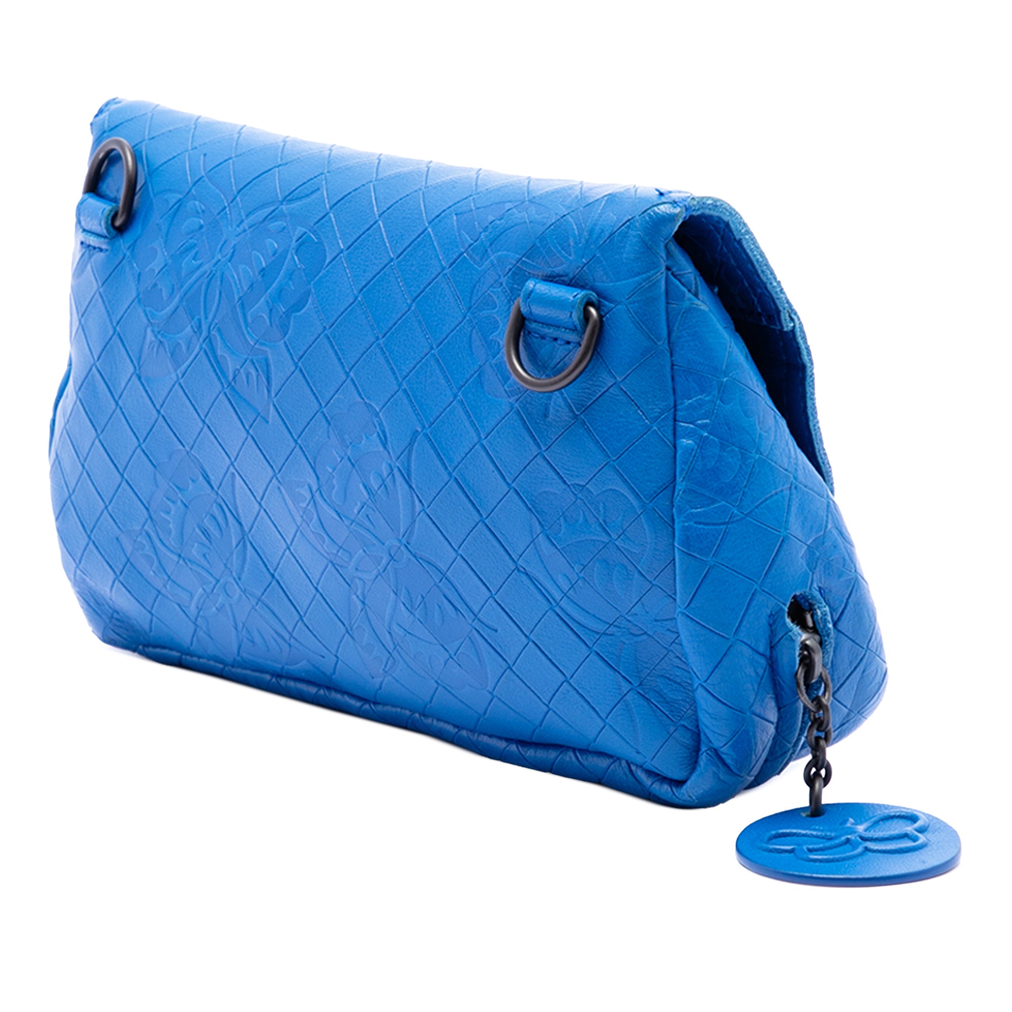 Small Calfskin Intrecciomirage Embossed Butterfly Chain Crossbody - Image 2